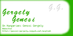 gergely gencsi business card